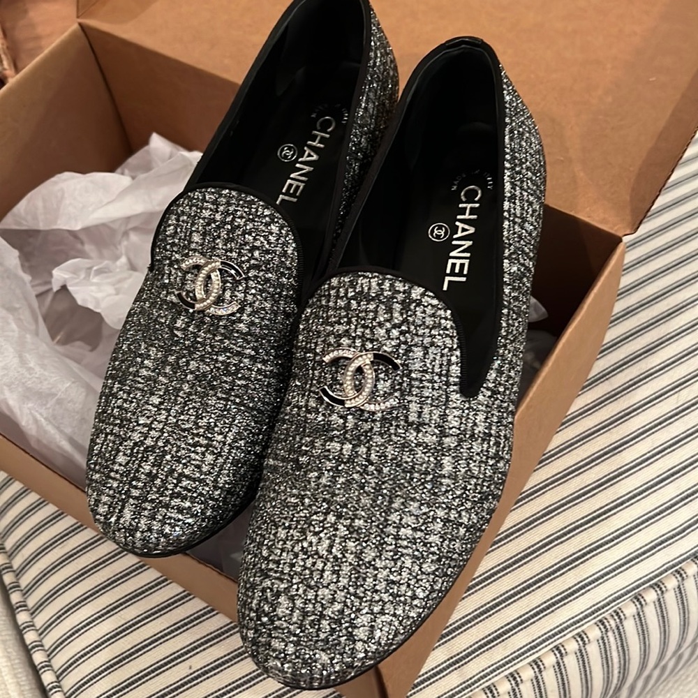 Chanel Fantasy Tweed Loafer - Excellent Condition